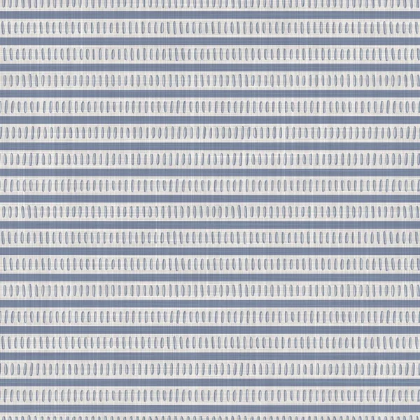 Ferme française sans couture tissé bande de lin texture. Fibre de chanvre Ecru bleu lin. Fond de motif naturel. Tissu ticking organique pour matériau de serviette de cuisine. Pinstripe matériau allover impression — Photo