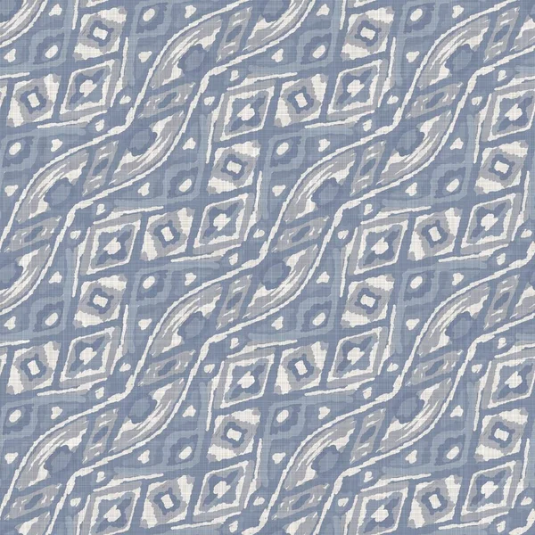 Zökkenőmentes francia parasztház vászon nyári blokk nyomtatási háttér. Provence kék szürke vászon rusztikus minta textúra. Shabby elegáns stílus régi szőtt len elmosódott. Textília mindenütt.. — Stock Fotó