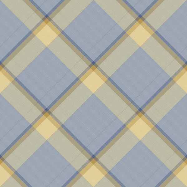 Zökkenőmentes francia kék sárga parasztház stílusú gingham textúra. Szőtt vászon ellenőrizze szövet minta háttér. Tartán kockás closeup szövött szövet konyhai törölköző anyag. Kockás rostos piknik asztal — Stock Fotó