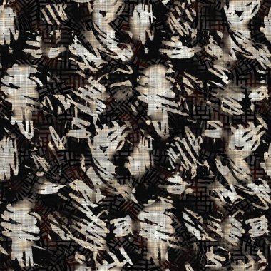 Kusursuz modern sepia camo baskı dokusu arka planı. Benekli kamuflaj deri desenli tekstil kumaş. Hırıltılı, bulanık çarşaflar her yerde. 