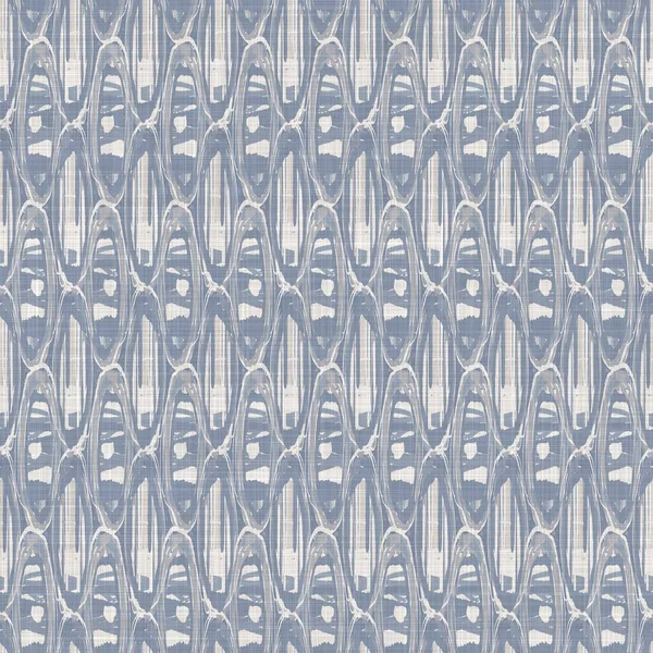  Kusursuz Fransız çiftlik evi kumaş desenli. Provence mavi beyaz dokuma dokusu. Kalitesiz şık dekoratif kumaş arka planı. Her yerde tekstil kırsalı var.