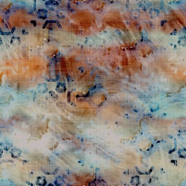 Bulanık suluboya arızası, benekli doku arka planı. Düzensiz kanlı kravat, kusursuz boya deseni. Ombre boho batik 'i her yerde bozmuş. Değişik huysuz, koyu lekeli, ıslak efekt.