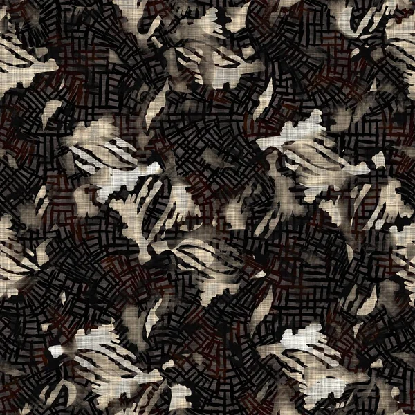 Бесшовный современный фон текстуры sepia camo print. Ткань с пятнами в камуфляже. Грубо размытое белье по всему миру — стоковое фото