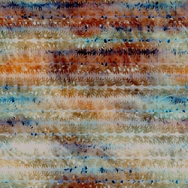 Unscharfe Aquarell Glitch künstlerischen Streifen Textur Hintergrund. Unregelmäßige Blutungen färben nahtlose Muster ein. Ombre verzerrte Boho-Batik überall im Druck. Bunte trendige gestreifte Moody Dark Wet Effekt. — Stockfoto