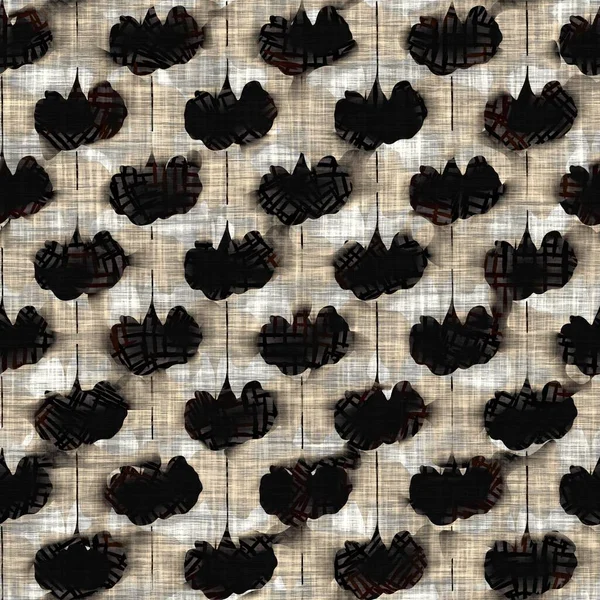 Seamless moderno sepia camo impressão textura fundo. Worn manchado camuflagem tecido padrão de pele. Grunge rugoso borrão de linho por toda a impressão — Fotografia de Stock