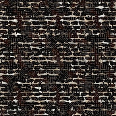 Kusursuz modern sepia camo baskı dokusu arka planı. Benekli kamuflaj deri desenli tekstil kumaş. Hırıltılı, bulanık çarşaflar her yerde. 