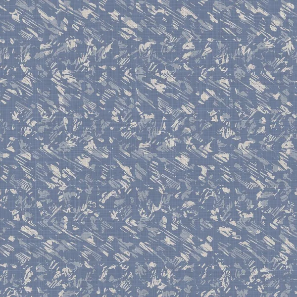 Textura de raya de lino tejida casa de campo francesa sin costuras. Ecru lino fibra de cáñamo azul. Fondo de patrón natural. Tela de tic-tac orgánica para material de toalla de cocina. Pinstripe material allover imprimir — Foto de Stock