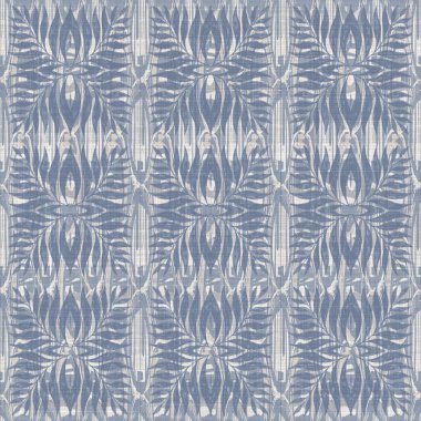 Kusursuz Fransız çiftlik evi keten geometrik blok parmak izi. Provence mavi gri kırsal desen dokusu. Eski püskü stil, eski dokuma kumaş her tarafı bulanık..