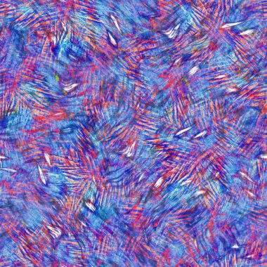 Kusursuz yaz boho 'su parmak izini sildi. Grunge hafif suluboya kolaj dokusu arka planı. Plaj desenli tekstil kumaşı. Boya mavisi, pastel, bulanık, püre, her yerde arıza var. 