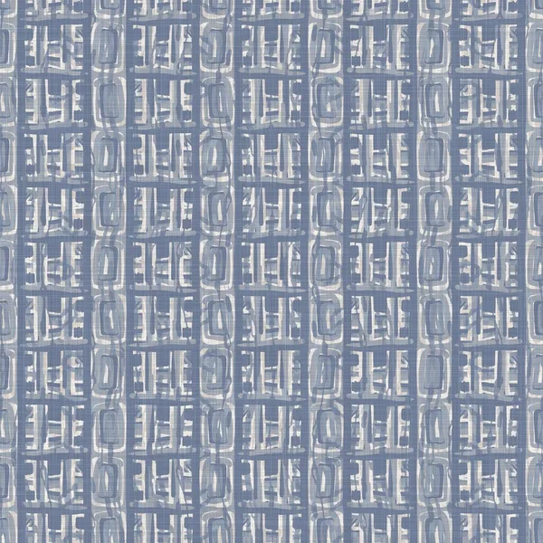 Seamless french farmhouse woven linen stripe texture. Ecru flax blue hemp fiber. Natural pattern background. Organic ticking fabric for kitchen towel material. Pinstripe material allover print