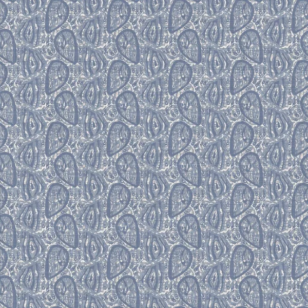 Seamless french farmhouse damask linen pattern. Provence blue white woven texture. Shabby chic style decorative fabric background. Textile rustic all over print — Stock Photo, Image