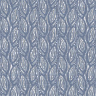 Kusursuz Fransız çiftlik evi keten geometrik blok parmak izi. Provence mavi gri kırsal desen dokusu. Eski püskü stil, eski dokuma kumaş her tarafı bulanık..