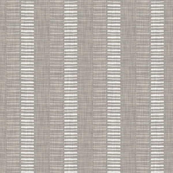 Kusursuz gri Fransız dokuması keten ipten şeritli arka plan. Çiftlik evi ecru flax kenevir lifleri doğal desen. Organik iplik kumaşa yakın. Ecru gri kumaş. Kaba kumaş.