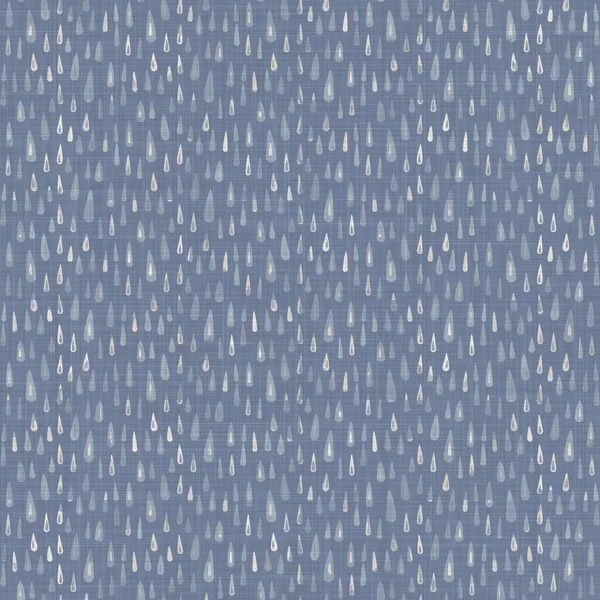 Naadloze franse boerderij linnen zomer blok print achtergrond. Provence blauw grijs linnen rustiek patroon textuur. Shabby chique stijl oude geweven vlas vervaging. Textiel overal gedrukt. — Stockfoto