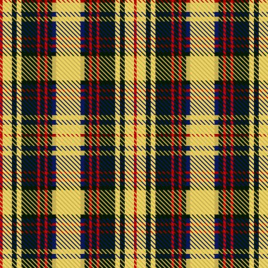 Sevimli sarı ekoseli vektör kusursuz desen. Kelt ev dekorasyonu için kareli İskoç flanel baskısı. Highland tüvit grafik tasarımı için. Kırsal houndstooth ızgarası.. 