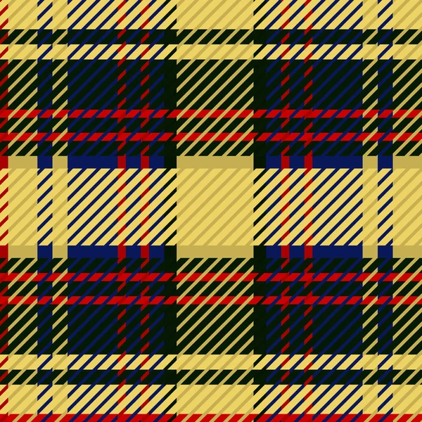 可爱的黄色格子呢矢量无缝图案。检查苏格兰法兰绒印花为凯尔特家庭装饰。适合高地粗花呢流行的平面设计。Tiled Rustic houndstooth grid. — 图库矢量图片