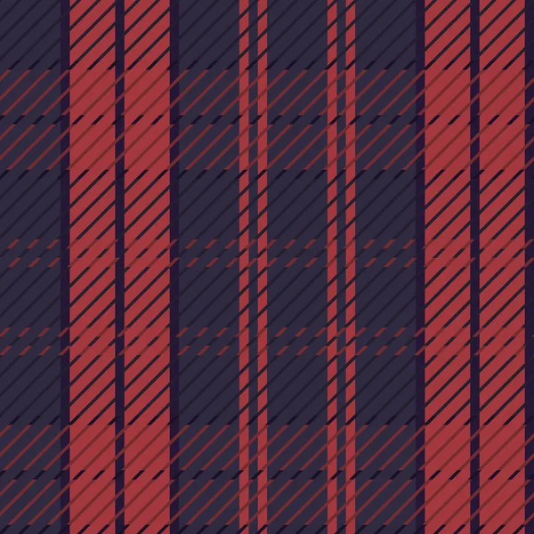 可爱的红色格子花矢量无缝图案。检查苏格兰法兰绒印花为凯尔特家庭装饰。适合高地粗花呢流行的平面设计。Tiled Rustic houndstooth grid. — 图库矢量图片