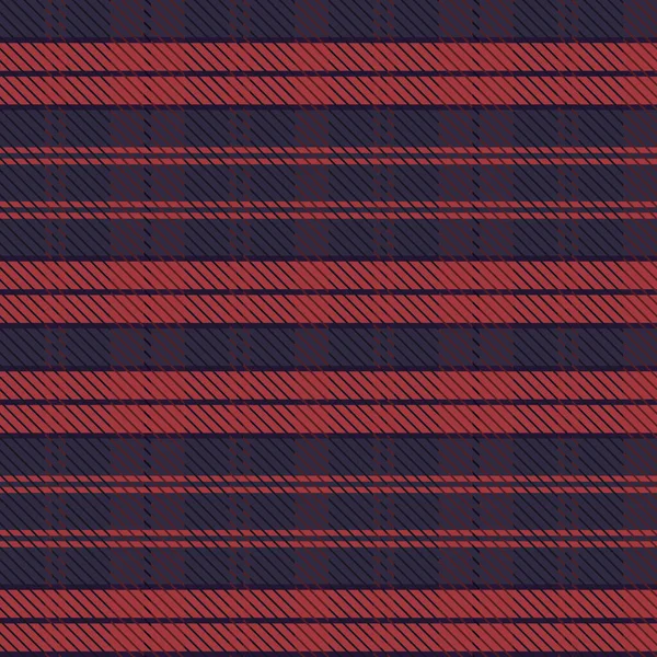 可爱的红色格子呢矢量无缝图案。检查苏格兰法兰绒印花为凯尔特家庭装饰。适合高地粗花呢流行的平面设计。Tiled Rustic houndstooth grid. — 图库矢量图片