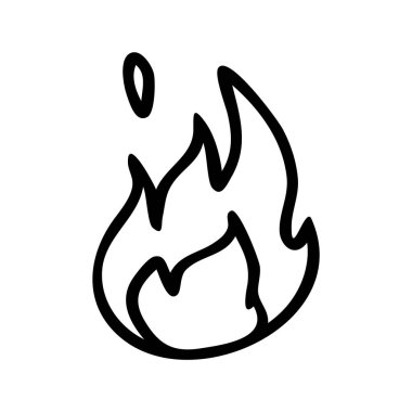 Punk rock Fire Lineart vektör çizimi. Basit bir alternatif etiket parçası. Çocuklar emo rockçı. Sevimli el. Çizgi film dövmesi..