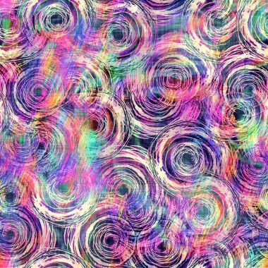 Bulanık gökkuşağı arızası sanatsal nokta dokusu arka planı. Düzensiz kanayan suluboya kravat, dikişsiz boya deseni. Ombre, boho çemberinin her yerini bozmuş. Değişik modaya uygun ıslak etki.
