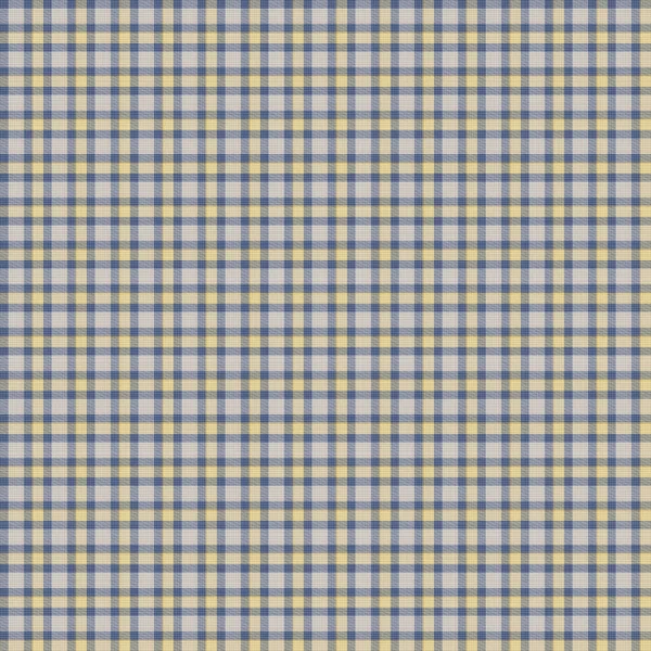 Płynny francuski niebieski żółty dom styl gingham tekstury. Tkanina sprawdzić wzór tkaniny tło. Tartan plecionka z bliska splot tkaniny do ręcznika kuchennego materiału. Stolik piknikowy z włókna szachowego — Zdjęcie stockowe