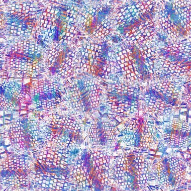 Kusursuz yaz boho 'su parmak izini sildi. Grunge hafif suluboya kolaj dokusu arka planı. Plaj desenli tekstil kumaşı. Boya mavisi, pastel, bulanık, püre, her yerde arıza var. 