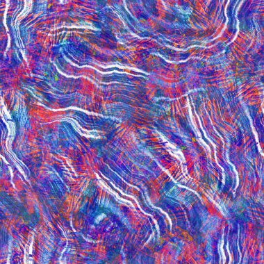 Kusursuz yaz boho 'su parmak izini sildi. Grunge hafif suluboya kolaj dokusu arka planı. Plaj desenli tekstil kumaşı. Boya mavisi, pastel, bulanık, püre, her yerde arıza var. 