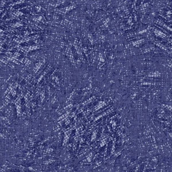 Naadloze indigo gevlekte textuur. Blauw geweven boro katoen geverfd effect achtergrond. Japanse herhaal batik weerstandspatroon. Vervloekt bindmiddel. Aziatische fusie allover kimono textiel. Bedrukte weefsels — Stockfoto