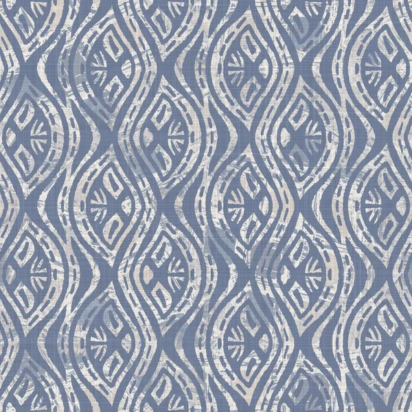 Απρόσκοπτη γαλλική αγροικία λινό καλοκαίρι μπλοκ εκτύπωσης φόντο. Προβηγκία μπλε γκρι λινό ρουστίκ υφή μοτίβο. Σάμπι σικ στυλ παλιό υφαντό λινάρι θαμπάδα. Ύφασμα παντού.. — Φωτογραφία Αρχείου