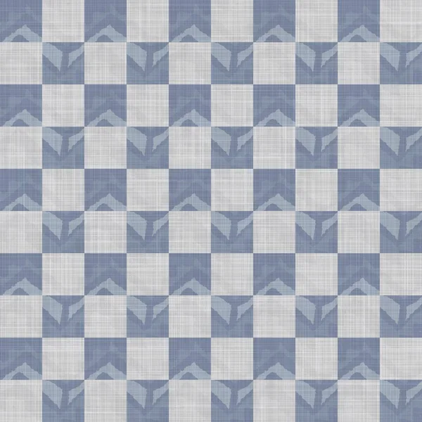 Bezešvé francouzské modré bílé farmářské stylu gingham textury. Tkané plátno kontrola tkaniny vzor pozadí. Tartan kostkované detailní tkaniny tkaniny pro kuchyňské utěrky materiálu. Kostkované vlákno piknikový ubrus — Stock fotografie