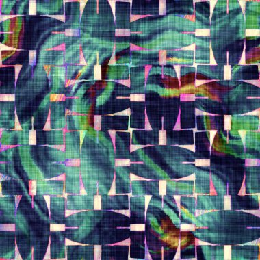 Bulanık gökkuşağı arızası sanatsal jeo şekil dokusu arka planı. Düzensiz kanayan suluboya kravat, dikişsiz boya deseni. Ombre boho batik 'i her yerde bozmuş. Değişik modaya uygun ıslak etki.