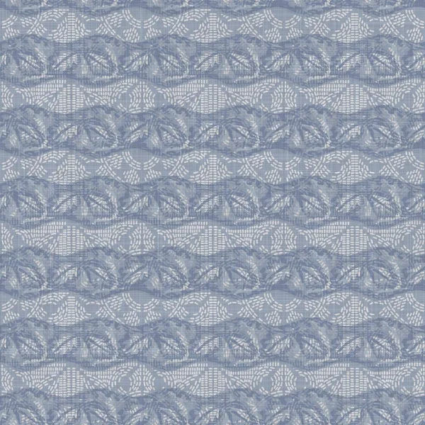 Sömlös fransk bondgård vävt linne rand konsistens. Ecru lin blå hampa fiber. Naturligt mönster bakgrund. Organisk tickande tyg för kökshandduk material. Pinstripe material överallt tryck — Stockfoto