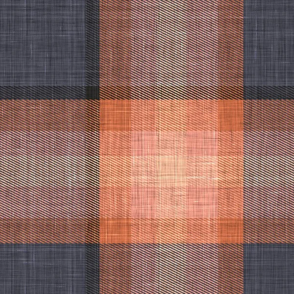 Woven cloth plaid background pattern. Traditional checkered home decor linen cloth texture effect. Seamless soft furnishing fabric. Variegated melange winter tartan weave all over print. — Stock Photo, Image