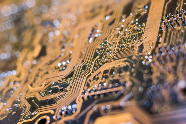 Printed Circuit Board Pcb Connects Electronic Electrical Components Using Conductive — Stock Photo, Image