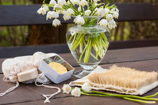 Look Zero Waste Lifestyle Everyday Items Produce Bag Repurposed Old — Stock Photo, Image