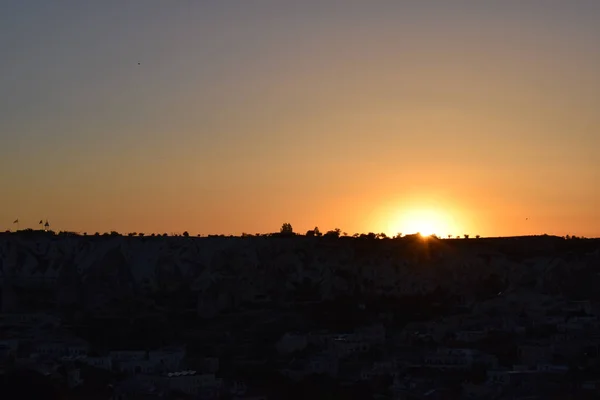 Beautiful Colorful Sunrise Goreme Cappadocia — Stock Photo, Image