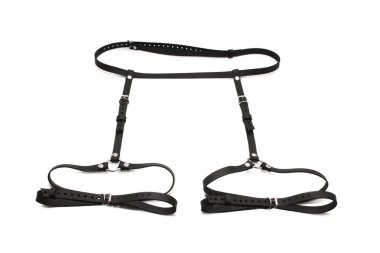 deri kemer beyaz bir arka plan üzerinde jartiyer