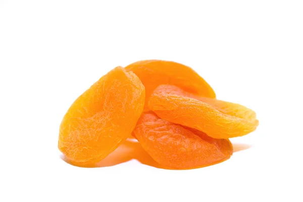 Getrocknete Aprikosen Isoliert Auf Weißem Hintergrund Seitenansicht — Stockfoto