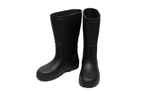 stock image Rubber black boots for fishing. 