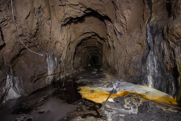 Túnel Minas Mineral Hierro Fondo — Foto de Stock