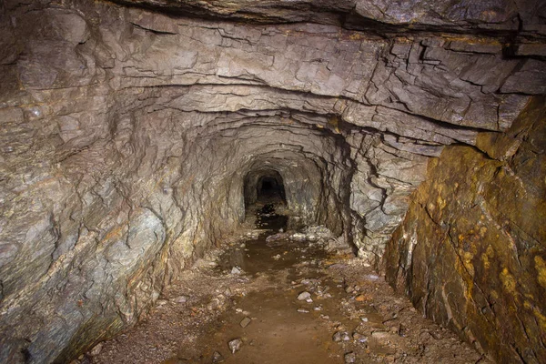 Terowongan Poros Tambang Emas Bawah Tanah — Stok Foto