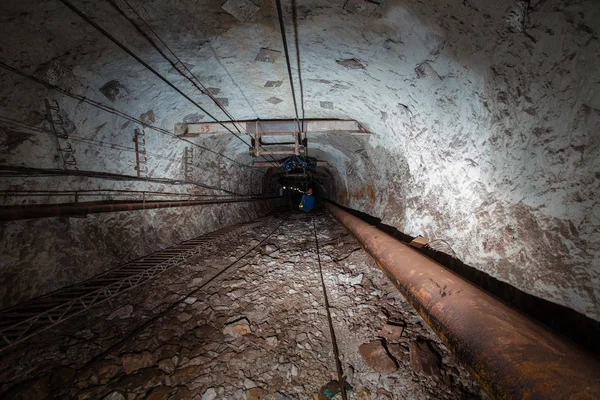 Túnel Inclinación Mina Mineral Bauxita Subterránea — Foto de Stock