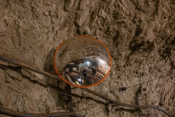 Mirror Underground Mine Tunnel — Stock Photo, Image