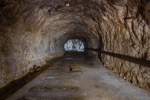 Unterirdische Golderzmine Schacht Tunnelstollen Passage — Stockfoto