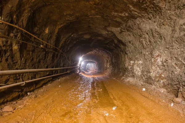 Underground abandoned gold iron ore mine shaft tunnel gallery