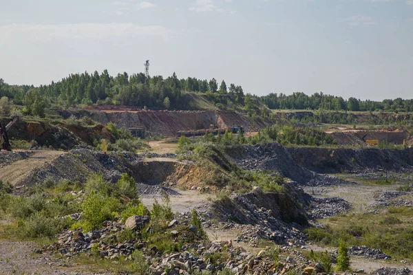 Bergbautechnologie Kalksteintagebau — Stockfoto