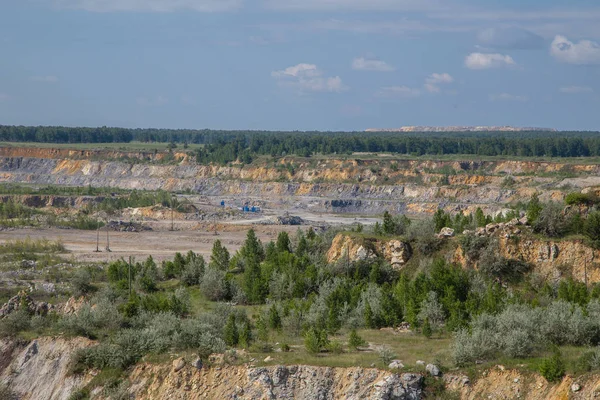 Açık Çukur Kireçtaşı Ocağı Maden Madencilik Teknolojisi — Stok fotoğraf