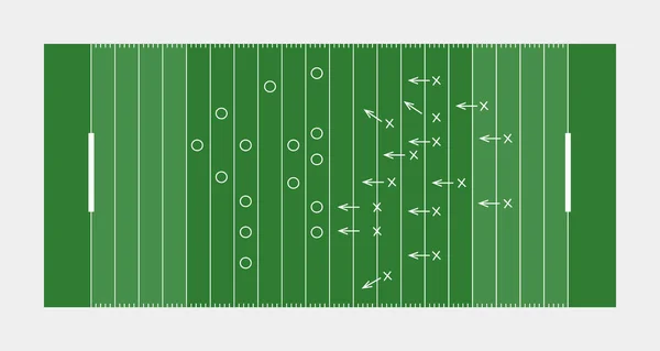 美国足球场矢量体育插画 — 图库矢量图片