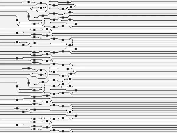 Fond de carte de circuit vectoriel. Illustration abstraite de carte de circuit plat — Image vectorielle