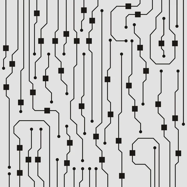 Fond de carte de circuit vectoriel. Illustration abstraite de carte de circuit plat — Image vectorielle